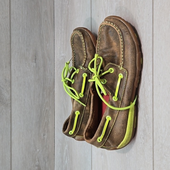 Twisted X Womens WDM0010 Leather Loafer Sneakers Driving moc shoes sz 7M - Picture 3 of 15